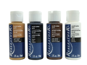 4-Pack of Acrylic Leather Paint: Earthtone Colors 4 pack of acrylic leather paints, real leather paints