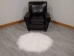 Tibet Lamb Rug: ~3 ft: Round: Bleached White - 1677-A049-3r (Y2NRB)