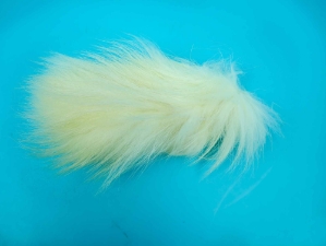 Tanuki Tail: White: 7-8" 