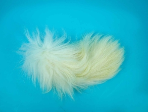 Tanuki Tail: White: 8-9" 