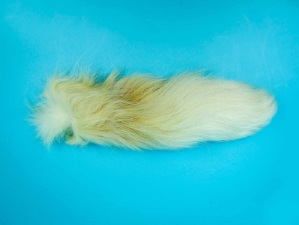 Tanuki Tail: White: 12"+ 