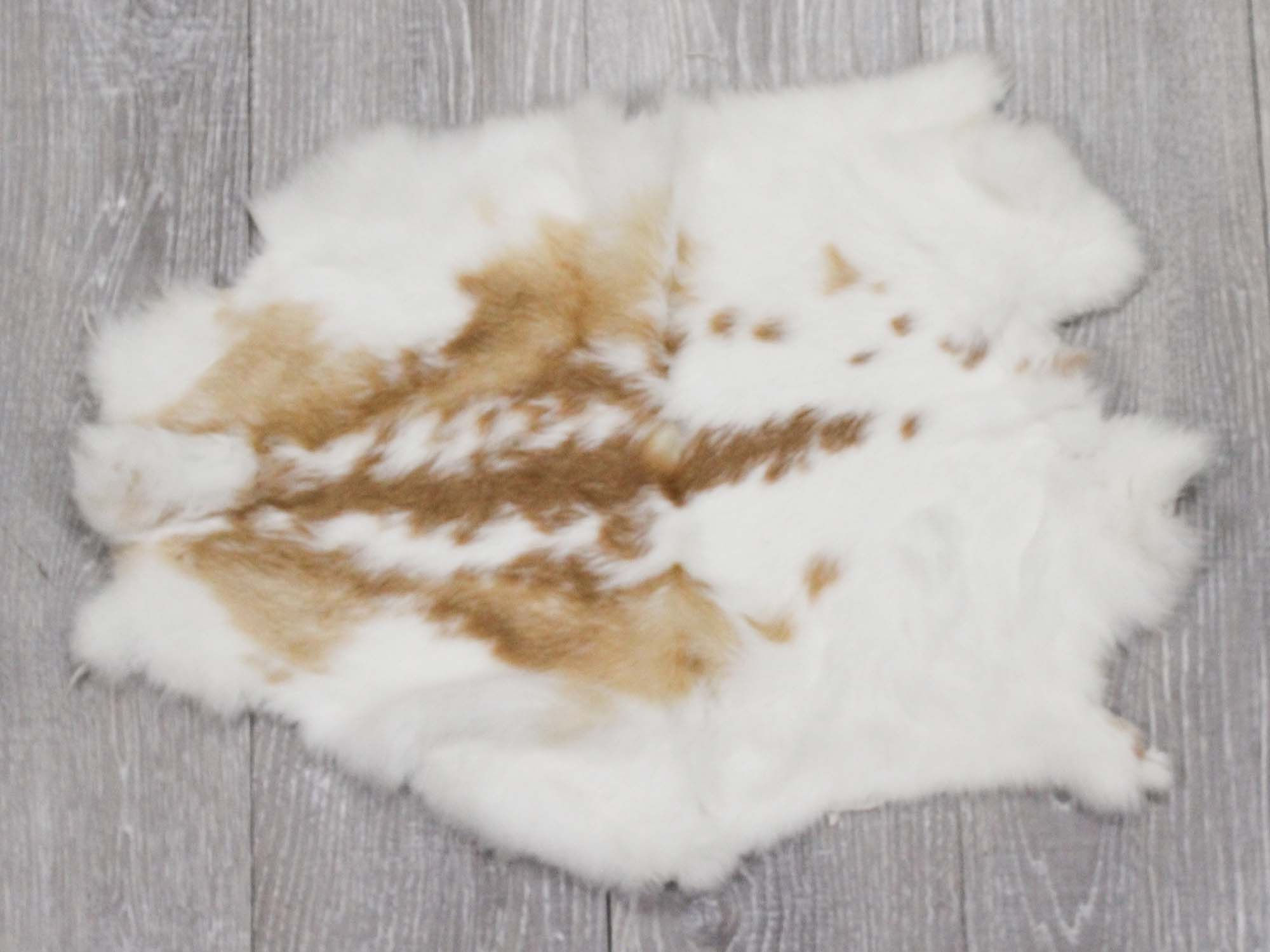Natural Tanned Rabbit Fur Hide (10 by 12 Rabbit Pelt with Sewing Quality  Leather)