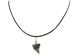 Gray Fossil Shark Tooth Necklace - 282-AC01-AS (9UD2)