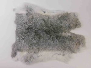 Czech #2/#3 Breeder Rabbit Skin: Chinchilla Silver Chinchilla silver rabbit skins, Czech chinchilla silver rabbit fur, Czech rabbit pelt, natural color, rabbit