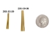 Golden Finish Aluminum Cones (100/bag) - 293-30-36 (Y2JC08)