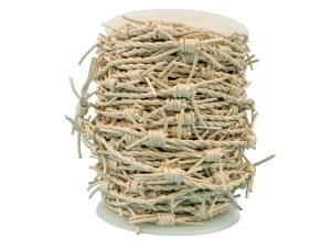 Round Barb Wire Cord 1.5mm x 25m: Silver 
