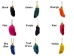 Dyed 1-Rabbit Foot Necklace - 404-9021 (Y2KC05)