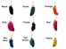 Dyed 1-Rabbit Foot Necklace - 404-9021 (D1)