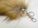 Imitation Fox Tail Keychain: Brown with White Tip - 42-23005-AS (Y1KRD)