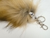 Imitation Fox Tail Keychain: Brown with White Tip - 42-23005-AS (Y3K)
