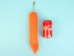 Imitation Fox Tail Keychain: Orange - 42-23OR-AS (Y1K)
