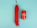 Imitation Fox Tail Keychain: Red - 42-23RD-AS (Y1K)