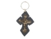 Real Rattlesnake Skin Cross Keychain - 42-39 (Y2HC06)