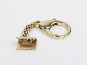 Gold Lobster Clasp Keychain: 15x9 mm keychains