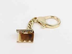 Gold Lobster Clasp Keychain: 18x17 mm keychains