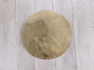Buffalo Rawhide Drum Cover: 15" buffalo discs, buffalo rounds, buffalo drum covers, bison drum covers, bison discs, bison rounds