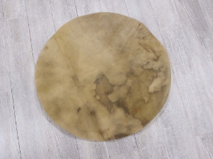 Buffalo Rawhide Drum Cover: 30" buffalo discs, buffalo rounds, buffalo drum covers, bison drum covers, bison discs, bison rounds