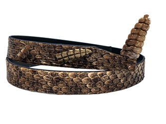 0.75" Double Sided Real Rattlesnake Hat Band with Real Rattle rattlesnake hatbands