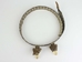 1" Real Rattlesnake Hat Band with Rattle and 2 Heads (Open Mouths) - 598-HB214 (K19)