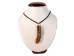 Real Rattlesnake Rattle Necklace: Black & Silver - 598-J31BKS (Y1EC01)
