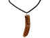 Real Rattlesnake Rattle Necklace: Black & Silver - 598-J31BKS (Y1EC01)