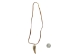 Real Rattlesnake Rattle Necklace: Brown & Gold - 598-J31BRG