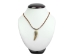 Real Rattlesnake Rattle Necklace: Brown & Gold - 598-J31BRG