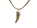 Real Rattlesnake Rattle Necklace: Brown & Gold - 598-J31BRG