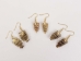 Real Rattlesnake Rattle Earrings: Small: Gold - 598-J41