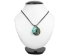 Real Rattlesnake Skin Turquoise Teardrop Necklace - 598-J65 (Y2HC06)