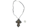 Real Rattlesnake Skin Cross Necklace - 598-J70 (Y2HC06)