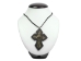 Real Rattlesnake Skin Cross Necklace - 598-J70 (Y2HC06)