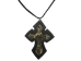 Real Rattlesnake Skin Cross Necklace - 598-J70 (Y2HC06)