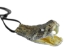Real Rattlesnake Head Necklace with Mouth Partially Open - 598-J80P-AS (Y2KC01)