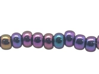 11/0 Seedbead Opaque Purple Aurora Borealis (500 g bag) glass beads