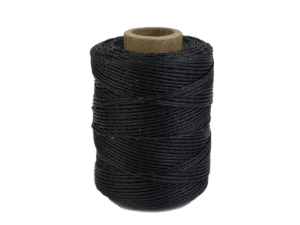 Macrame/Jewelry Twine: Polyester: 3-Ply: Waxed: 2 oz: Black 