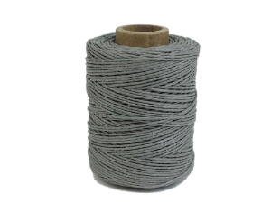 Macrame/Jewelry Twine: Polyester: 3-Ply: Waxed: 2 oz: Light Gray 
