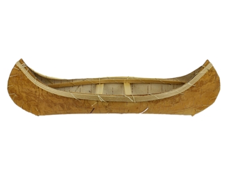 Ojibwa Birchbark Canoe: 14" 