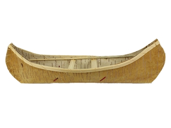 Ojibwa Birchbark Canoe: 18" 