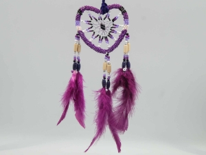 Beaded Heart Dreamcatcher: 3" 