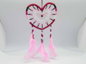 Beaded Heart Dreamcatcher: 6" 