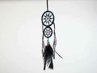 Mother & Child Leather Wrapped Dreamcatcher: 2" 