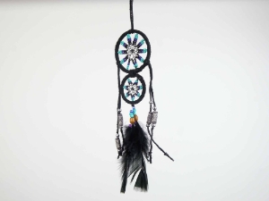 Mother & Child Leather Wrapped Dreamcatcher: 2" 