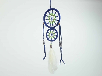 Mother & Child Leather Wrapped Dreamcatcher: 3" 