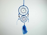 Mother & Child Leather Wrapped Dreamcatcher: 4" 