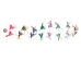 Beaded Hummingbird Earrings: Assorted Colors - 1209-30-AS (Y1MC01)