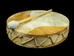 Round Rawhide Drum with Stick: 16" - 1228-16 (9UL17)
