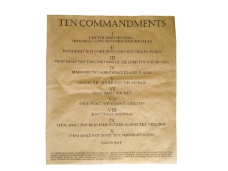 Ten Commandments Parchment 