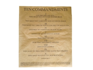 Ten Commandments Parchment 