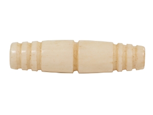Grooved Bone Hairpipe: Style N: 1.5" (100 pcs) bone beads